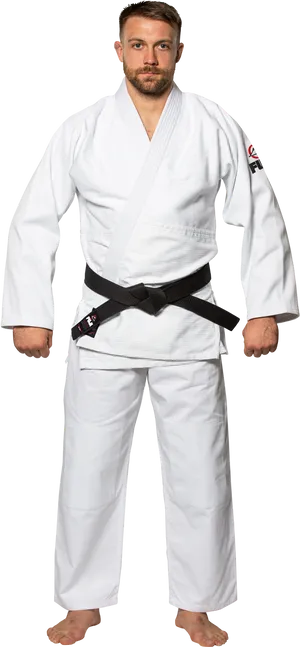 Judo Black Belt Portrait PNG image