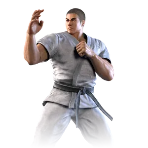 Judo Practitioner Ready Stance PNG image