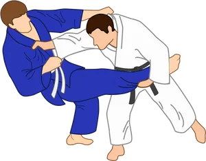 Judo Throw Technique PNG