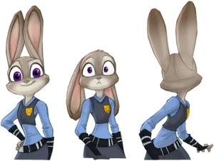 Judy Hopps Expressions Trio PNG image