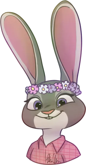 Judy Hopps Floral Headband PNG image