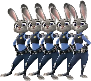 Judy Hopps Multiple Poses Zootopia PNG image