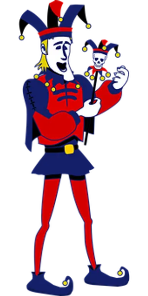 Juggling Jester Vector Illustration