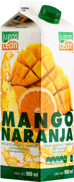 Jugos Leon Mango Naranja Juice Carton900ml PNG