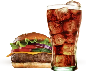Juicy Burgerand Soda Glass