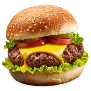 Juicy Cheeseburger Delight Png 05242024 PNG image