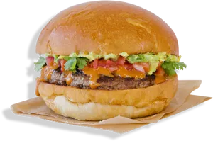 Juicy Cheeseburgerwith Toppings.png PNG image