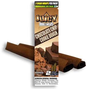Juicy Double Wraps Chocolate Chip Cookie Dough Flavor PNG image