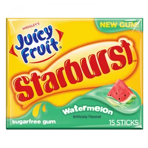 Juicy Fruit Starburst Watermelon Gum Package PNG image