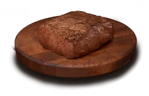 Juicy Grilled Steakon Wooden Board PNG image