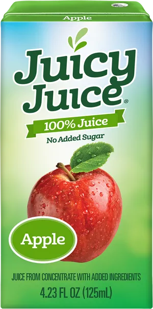 Juicy Juice Apple Flavor Packaging PNG image