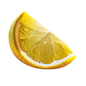Juicy Lemon Wedge PNG 05042024