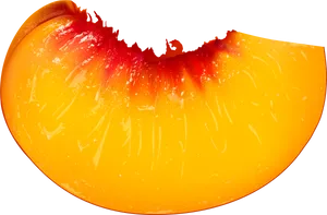 Juicy Peach Slice Closeup PNG image