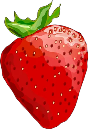 Juicy Strawberry Illustration PNG image