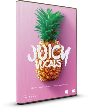 Juicy Vocals Audio Product Packaging PNG image