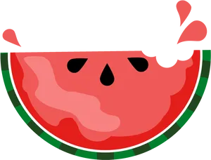 Juicy Watermelon Slice PNG image