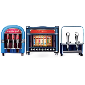 Jukebox With Beer Tap PNG 06112024