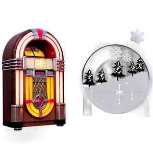 Jukebox With Christmas Decor PNG Tvm30 PNG