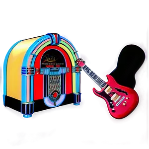 Jukebox With Guitar PNG 49