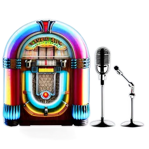 Jukebox With Microphone Png 06112024 PNG image