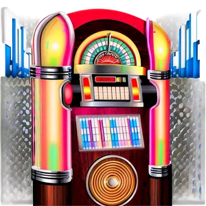 Jukebox With Vinyl Records Png 06112024 PNG image