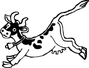 Jumping Cow Silhouette PNG image