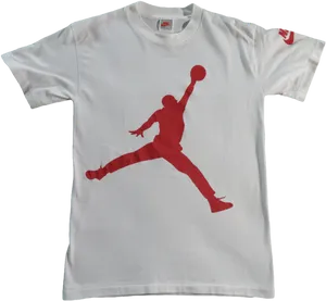 Jumpman Logo White Tshirt PNG image