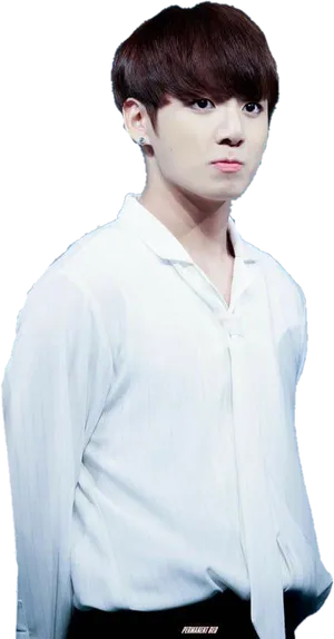Jungkookin White Shirt PNG