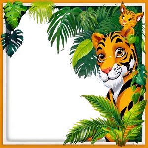 Jungle Cute Frame PNG 25
