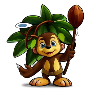 Jungle Explorer Cartoon Character PNG 49