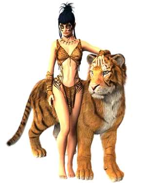Jungle_ Queen_with_ Tiger