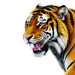 Jungle's Furious Predator Tiger Png 06252024 PNG image