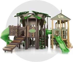 Jungle Themed Playground Structure