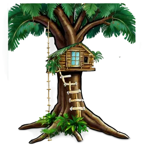 Jungle Tree House Png 06282024 PNG image