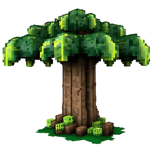 Jungle Tree In Minecraft Png 4 PNG image