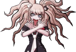 Junko Enoshima Excited Pose