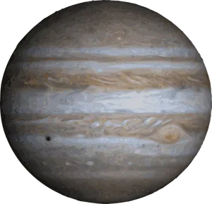 Jupiter Gas Giant Planet Illustration PNG image