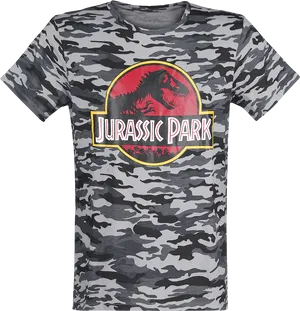 Jurassic Park Logo Camouflage Tshirt PNG image