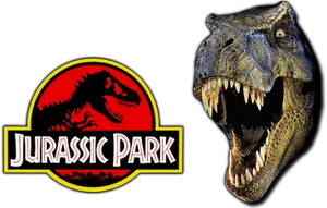 Jurassic Park Logoand T Rex Head PNG image