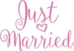 Just Married Calligraphy PNG image