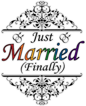 Just Married Finally Artwork PNG image