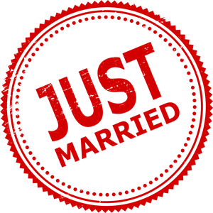 Just Married Stamp Graphic PNG image