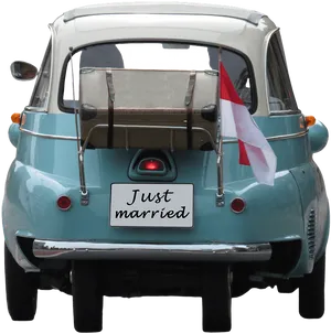 Just Married Vintage Car PNG image
