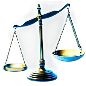 Justice Scale On Desk PNG Xsk