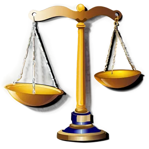 Justice Scale With Gavel PNG 06132024