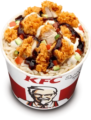 K F C Famous Bowl Crispy Chicken Rice PNG image