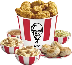 K F C Fried Chickenand Sides Meal PNG image