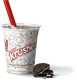 K F C Krushers Cupwith Strawand Cookie PNG image