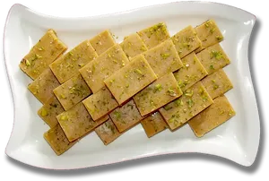 Kaju Katli Indian Sweet Delicacy PNG image