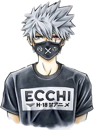 Kakashi Ecchi Shirt Illustration PNG image